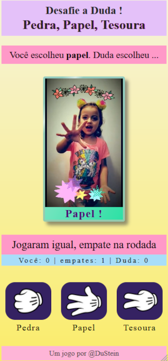 Screenshot rock paper scissors game